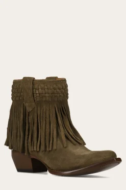 Clearance Frye Sacha Short Fringe Bootie