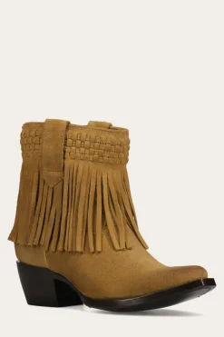 Clearance Frye Sacha Short Fringe Bootie