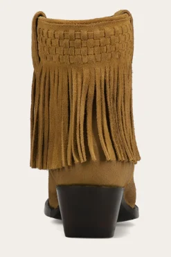 Clearance Frye Sacha Short Fringe Bootie