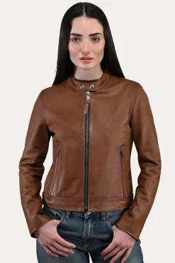 Shop Frye Tobacco Cafe Racer Jacket