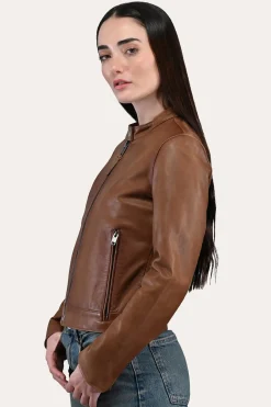 Shop Frye Tobacco Cafe Racer Jacket