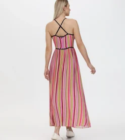 Best Frye Vibrant Maxi Dress Multi Stripe Combo