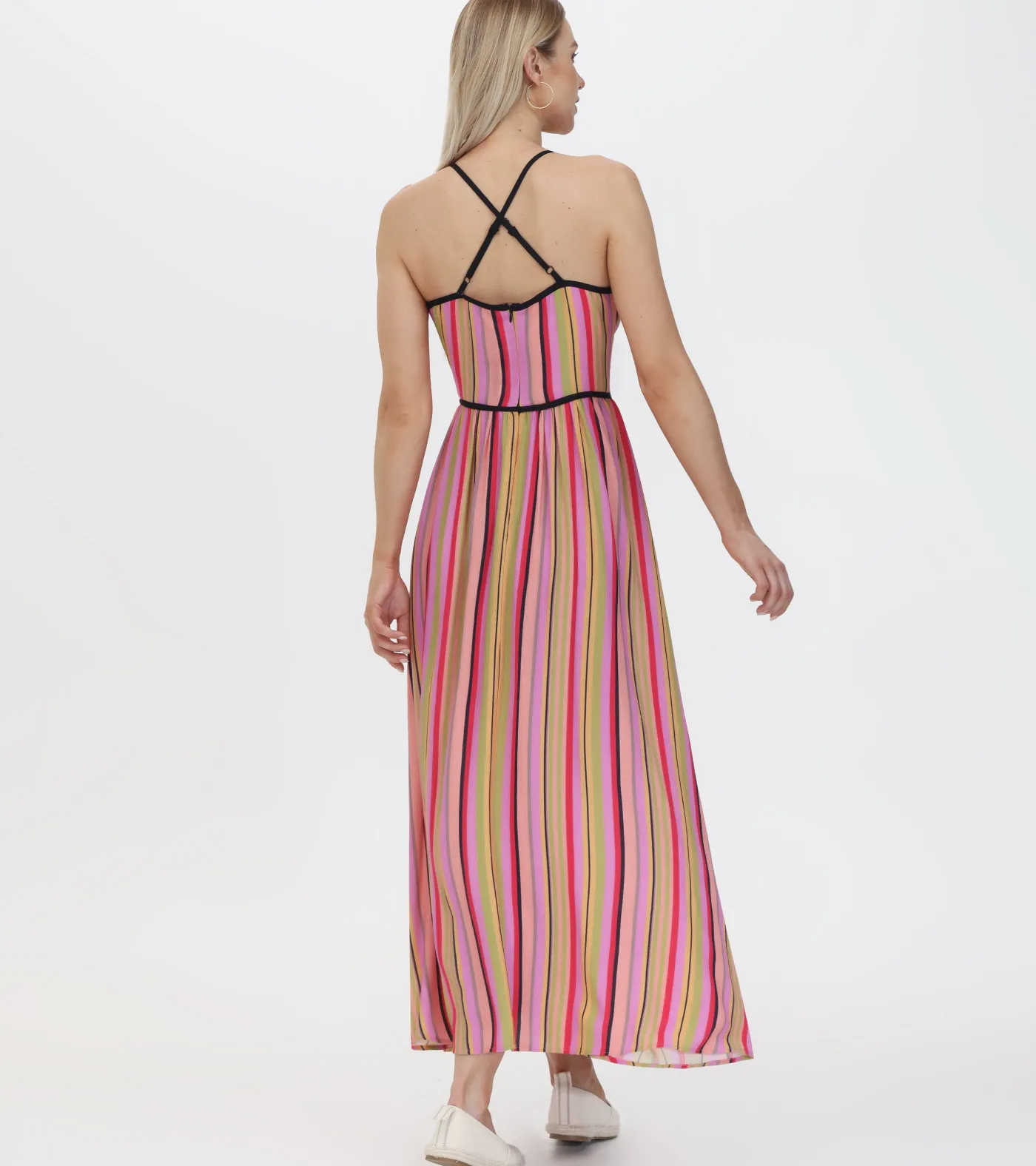 Best Frye Vibrant Maxi Dress Multi Stripe Combo