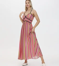 Best Frye Vibrant Maxi Dress Multi Stripe Combo